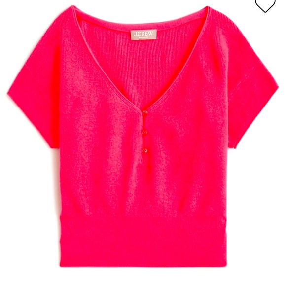 New J crew Featherweight cashmere V-neck T-shirt - Picture 3 of 7